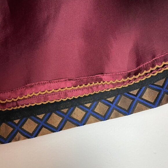 Maeve Anthropologie Audra Jacquard Colorful Satin Textured Skirt Woman’s Size 4 - Picture 5 of 9